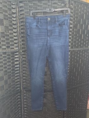 American Eagle Outfitters Dark Blue High Rise Jeggings Jeans - Women 10 Short